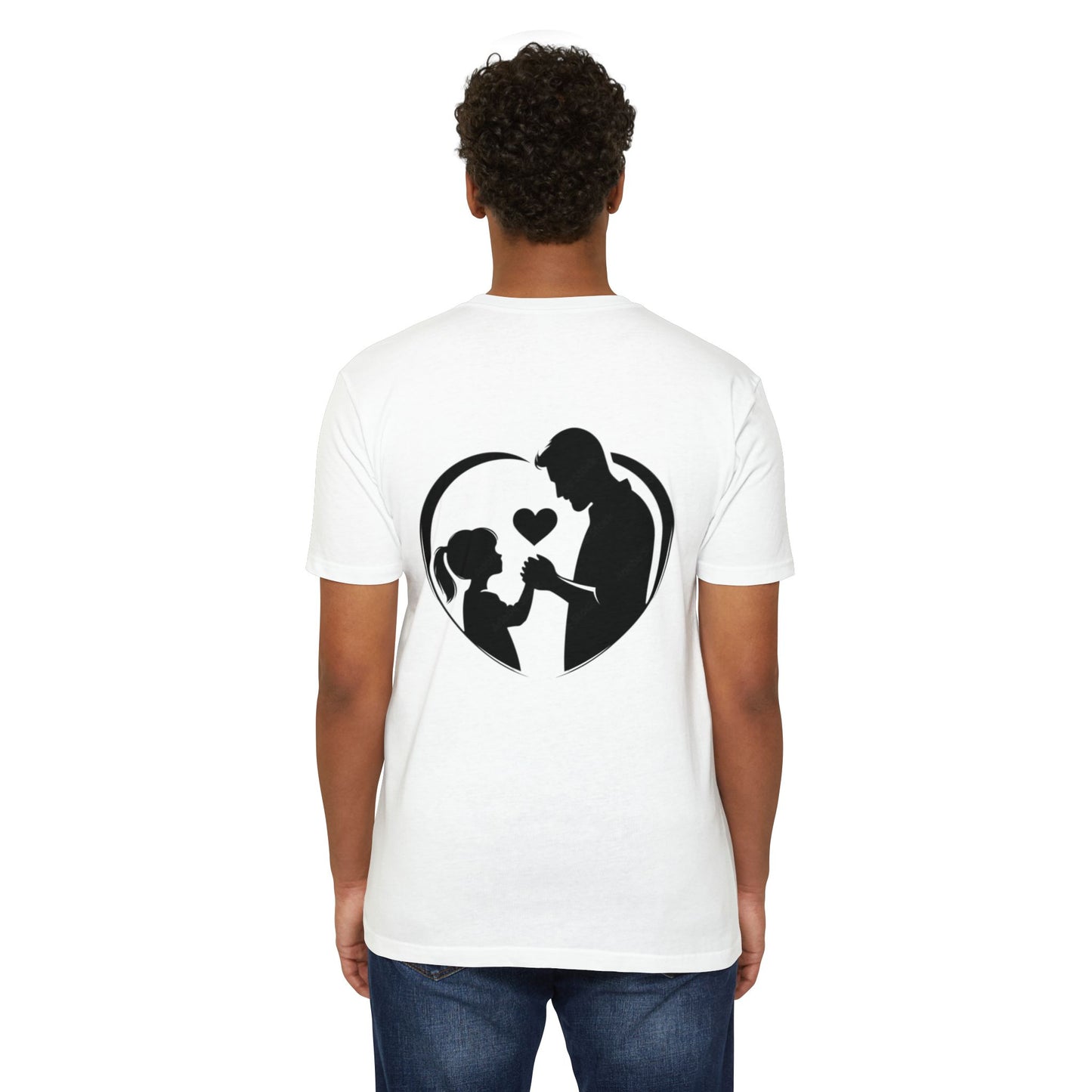 Dad and Daughter Heart Silhouette T-Shirt