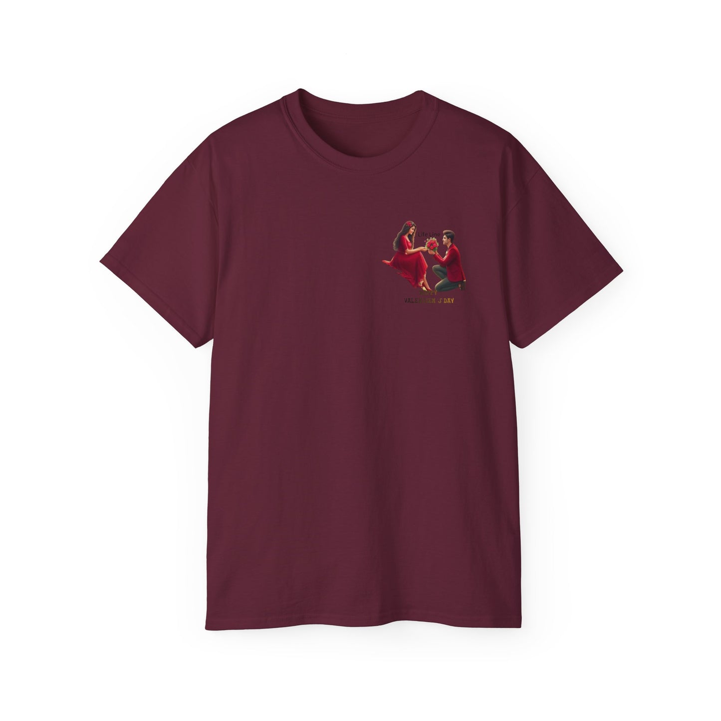 Wedding Couple Graphic Tee — Romantic Proposal & Bride-Groom Silhouette Shirt