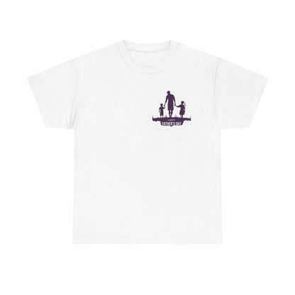 Father's Day Tee — Silhouette Dad with Kids "Happy Father's Day"