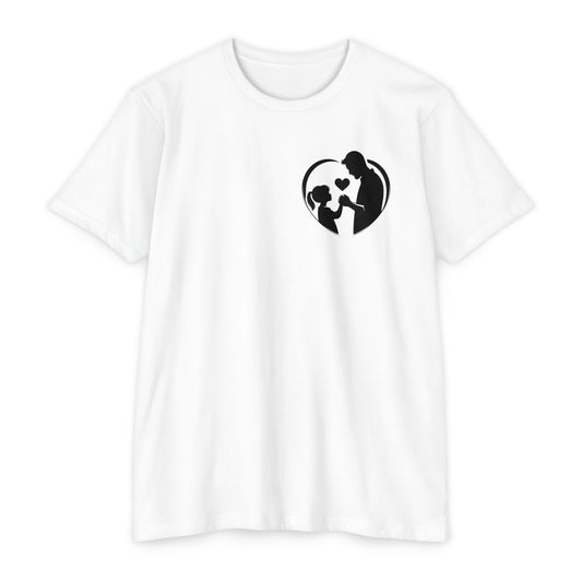 Dad and Daughter Heart Silhouette T-Shirt