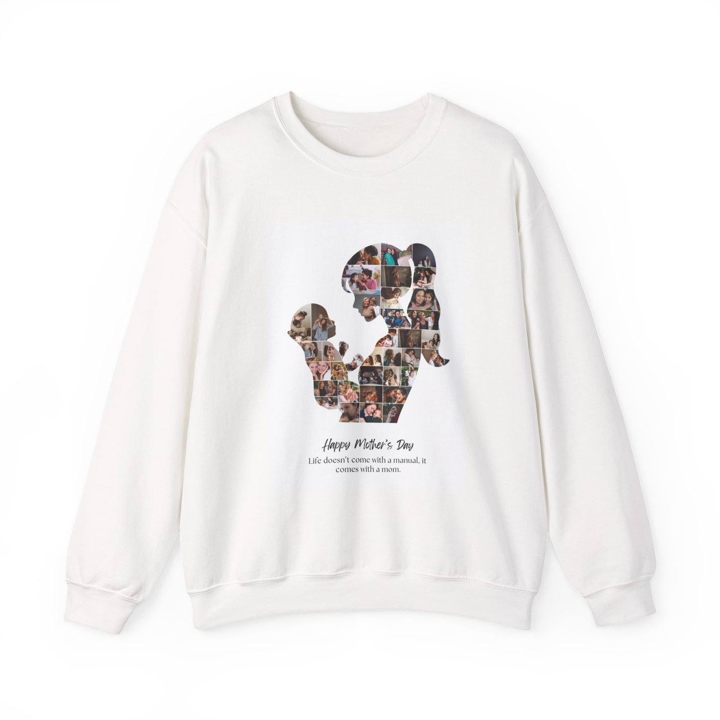 Mother’s Day Photo Collage Crewneck Sweatshirt — 'Happy Mother’s Day' Personalized Mom Gift