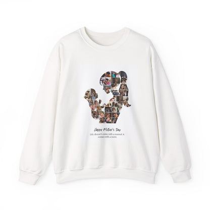 Mother’s Day Photo Collage Crewneck Sweatshirt — 'Happy Mother’s Day' Personalized Mom Gift
