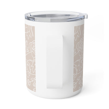 Insulated Coffee Mug — "Coffee Fuels Good Days" Stackable Cups Design, 10oz Travel Tumbler