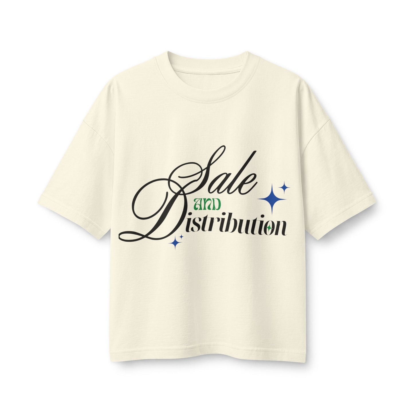 Graphic Tee — “Sale and Distribution” Script Logo Women’s T-Shirt