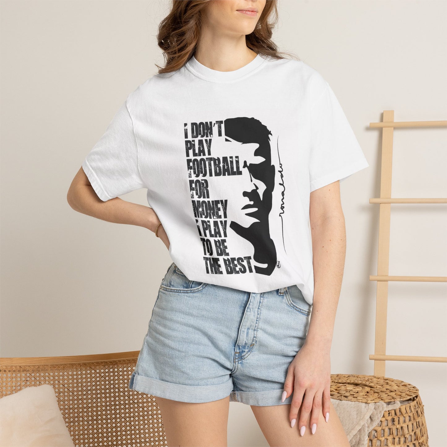 T-Shirt — "I Don't Play Football for Money, I Play to Be the Best" Inspirational Football Graphic Tee