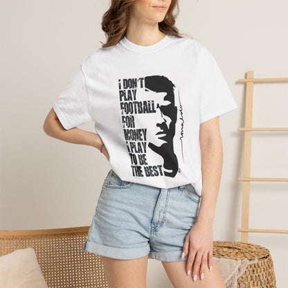 T-Shirt — "I Don't Play Football for Money, I Play to Be the Best" Inspirational Football Graphic Tee