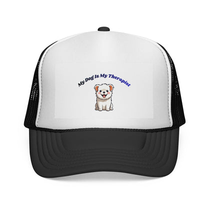 Therapy Dog Trucker Cap — "My Dog Is My Therapist" Cute Pet Lover Hat