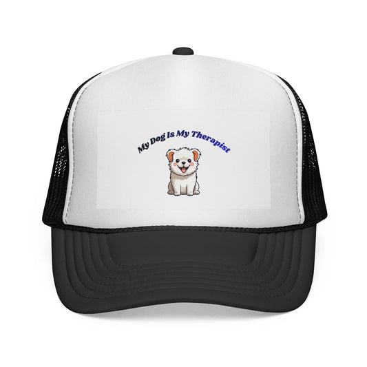 Therapy Dog Trucker Cap — "My Dog Is My Therapist" Cute Pet Lover Hat