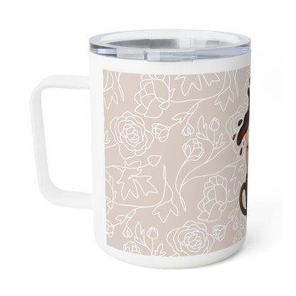 Insulated Coffee Mug — "Coffee Fuels Good Days" Stackable Cups Design, 10oz Travel Tumbler