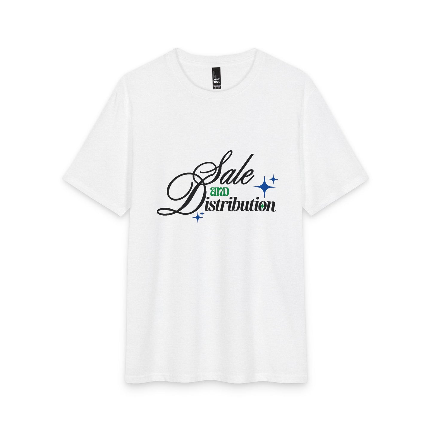 Sale and Distribution Graphic Tee — Retro Script Design