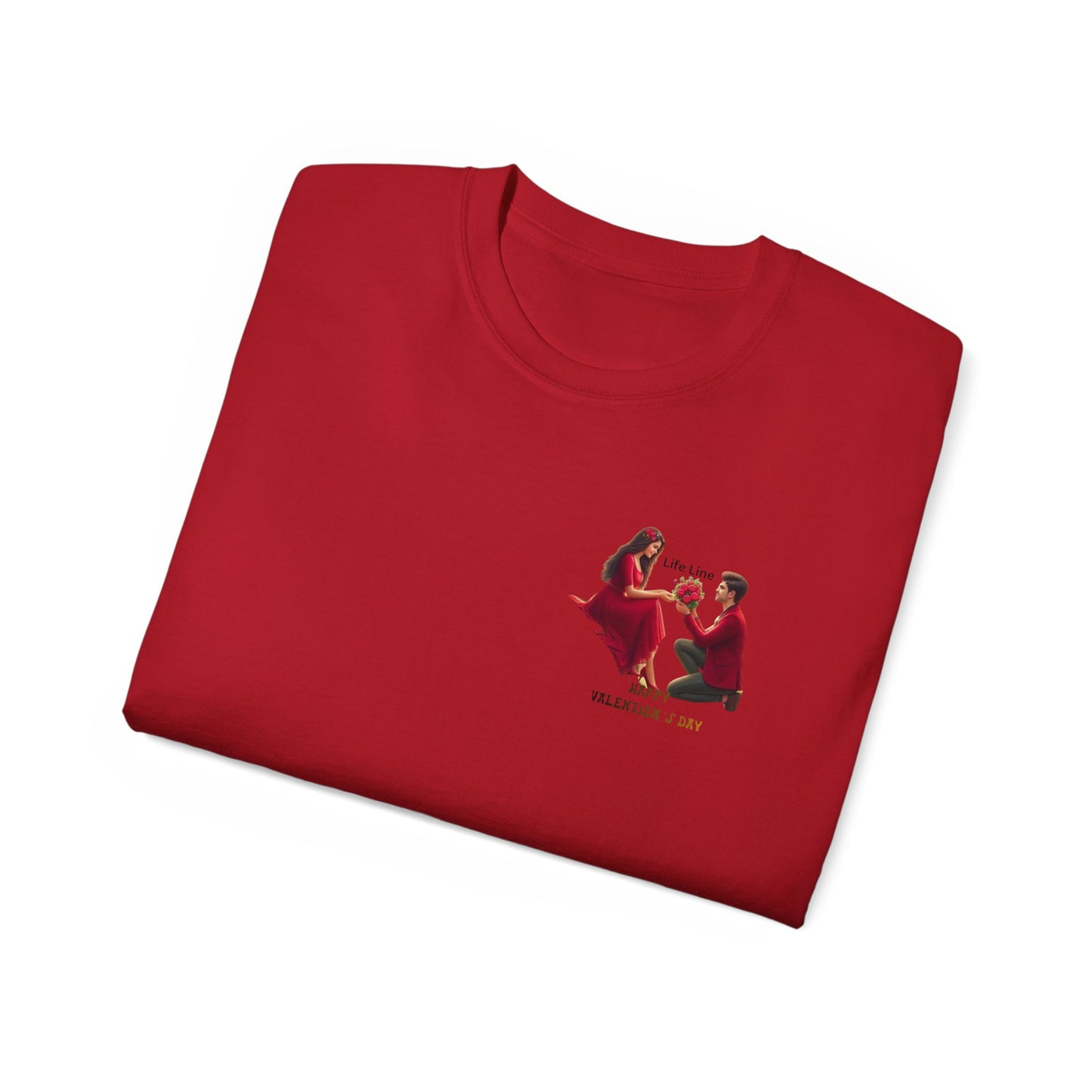 Wedding Couple Graphic Tee — Romantic Proposal & Bride-Groom Silhouette Shirt