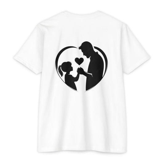 Dad and Daughter Heart Silhouette T-Shirt