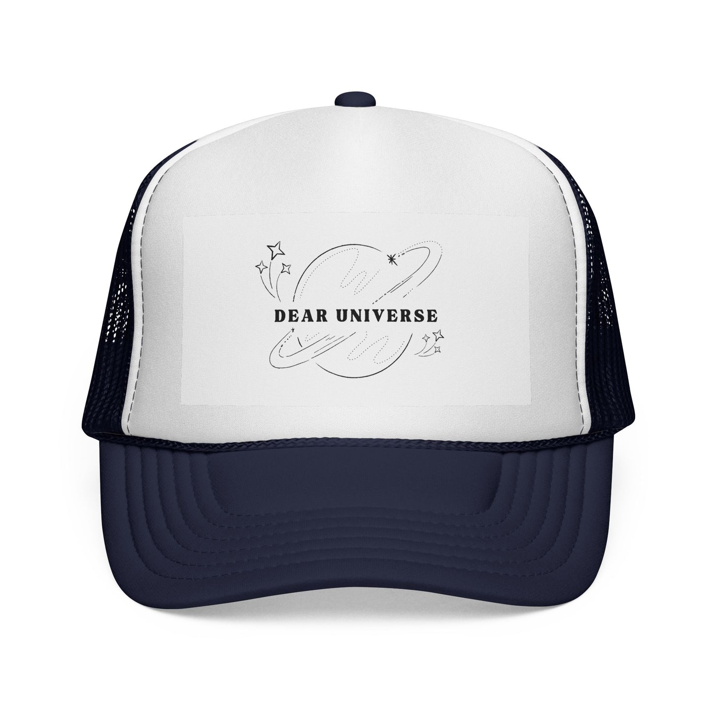 Dear Universe Trucker Hat — Cosmic Script Mesh Cap