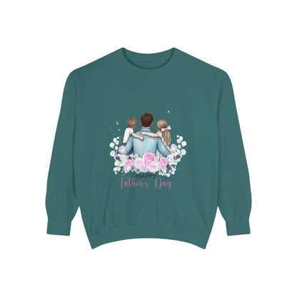 Father and Kids Floral Crewneck Sweatshirt — "Happy Father’s Day" Gift