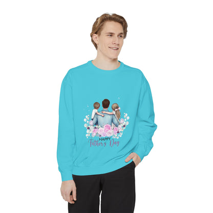 Father and Kids Floral Crewneck Sweatshirt — "Happy Father’s Day" Gift