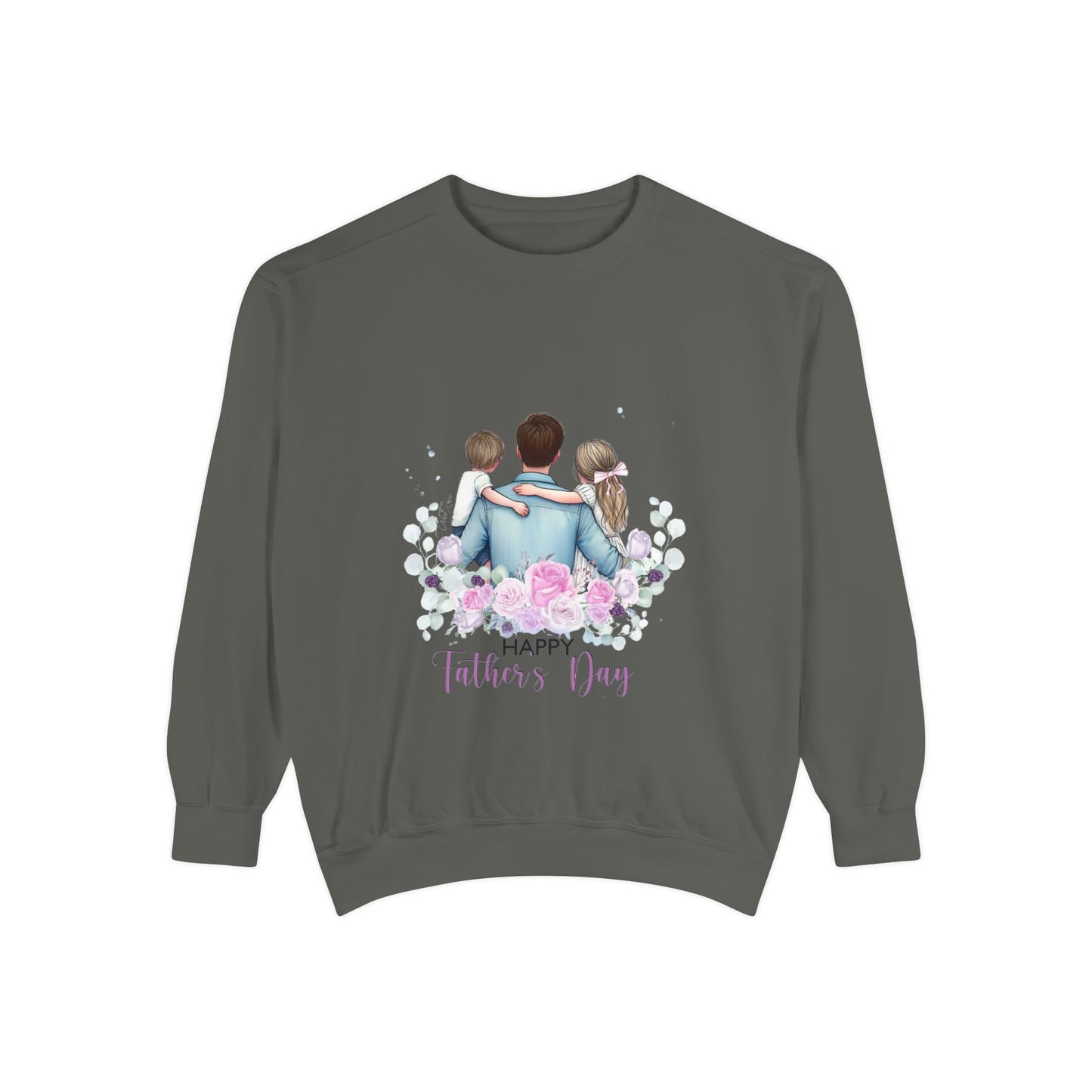 Father and Kids Floral Crewneck Sweatshirt — "Happy Father’s Day" Gift