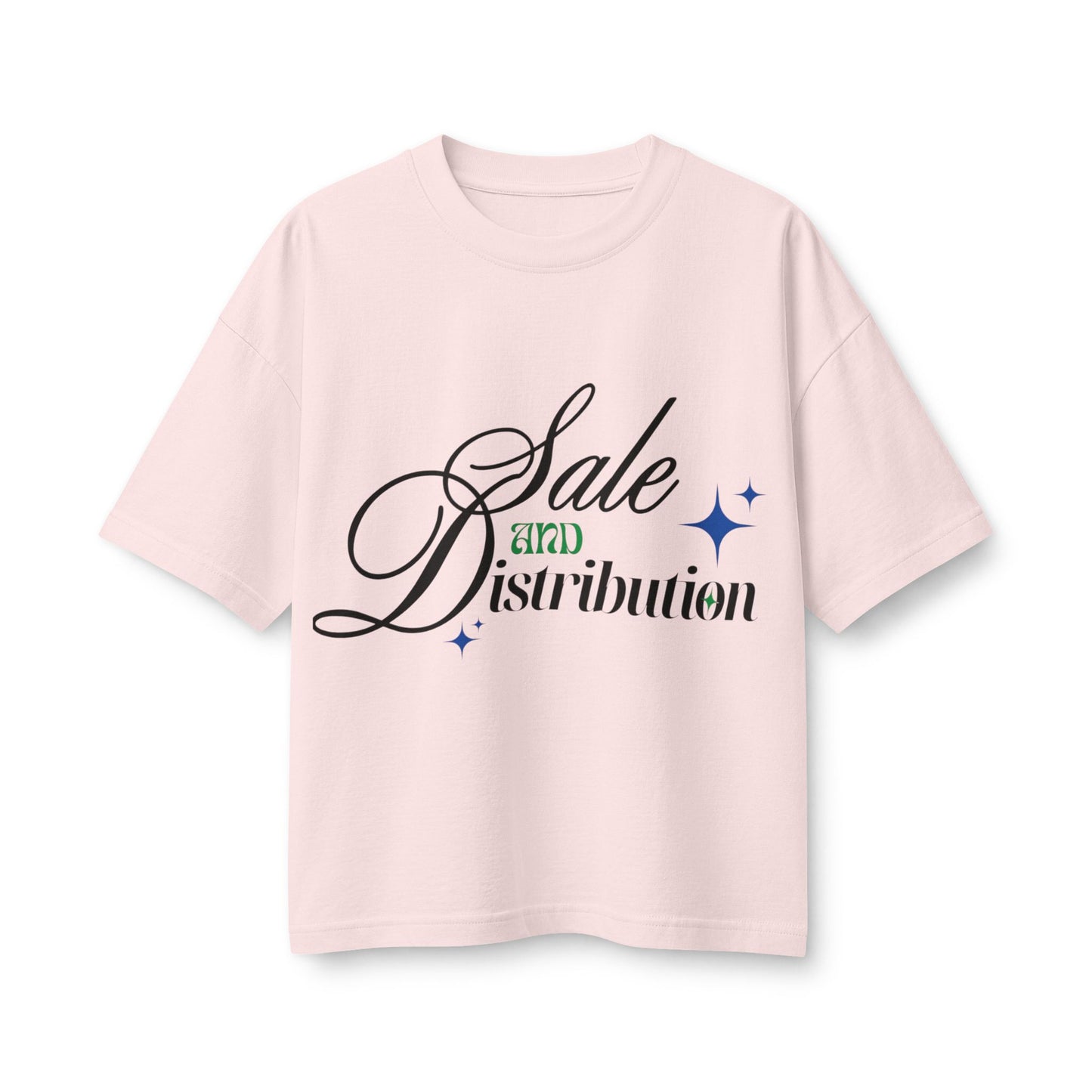 Graphic Tee — “Sale and Distribution” Script Logo Women’s T-Shirt
