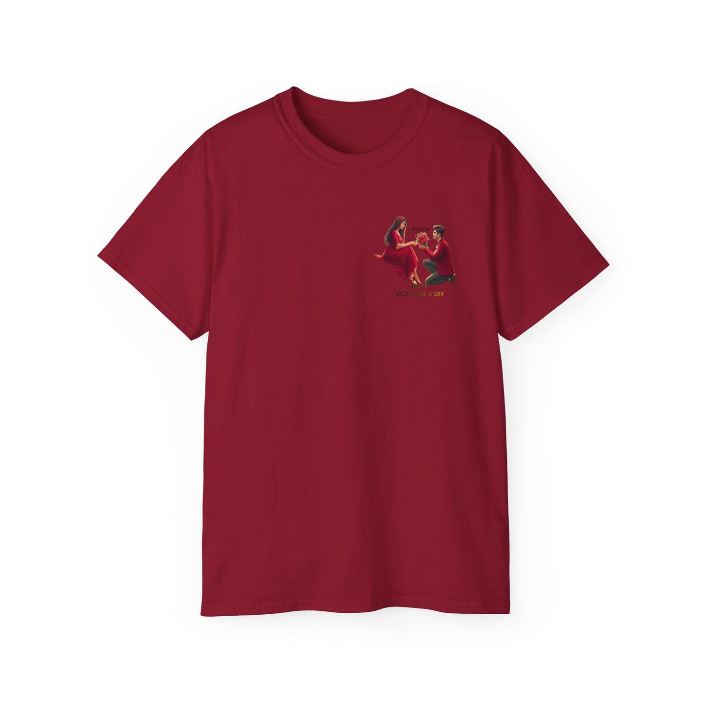 Wedding Couple Graphic Tee — Romantic Proposal & Bride-Groom Silhouette Shirt