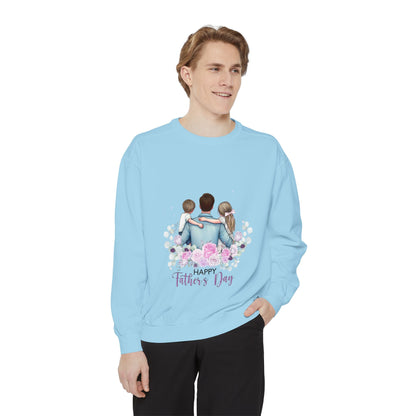 Father and Kids Floral Crewneck Sweatshirt — "Happy Father’s Day" Gift