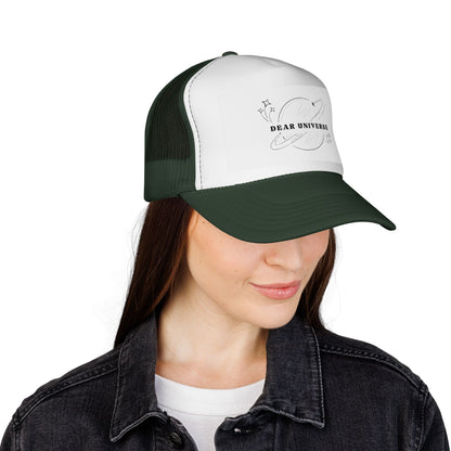 Dear Universe Trucker Hat — Cosmic Script Mesh Cap