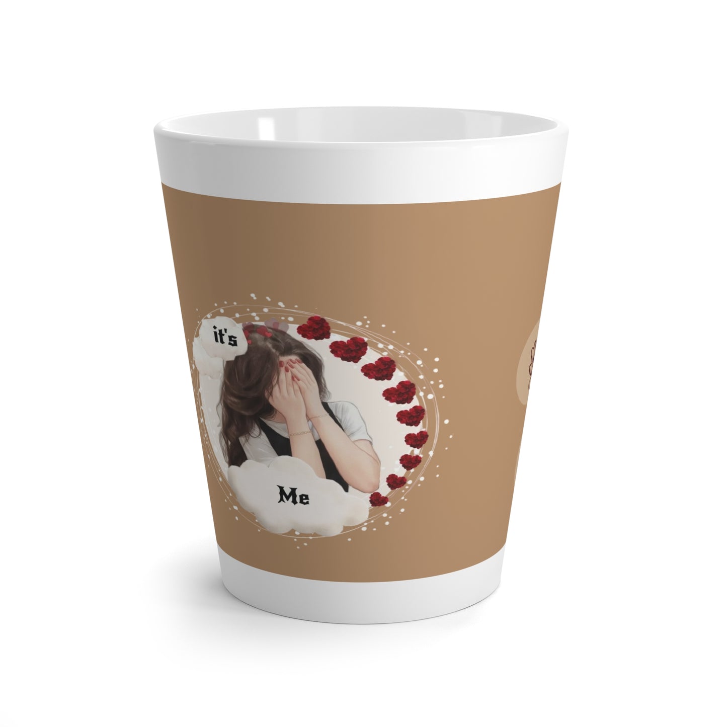Latte Mug — "It's Me" Cozy Coffee Gift Mug with Heart Photo Design