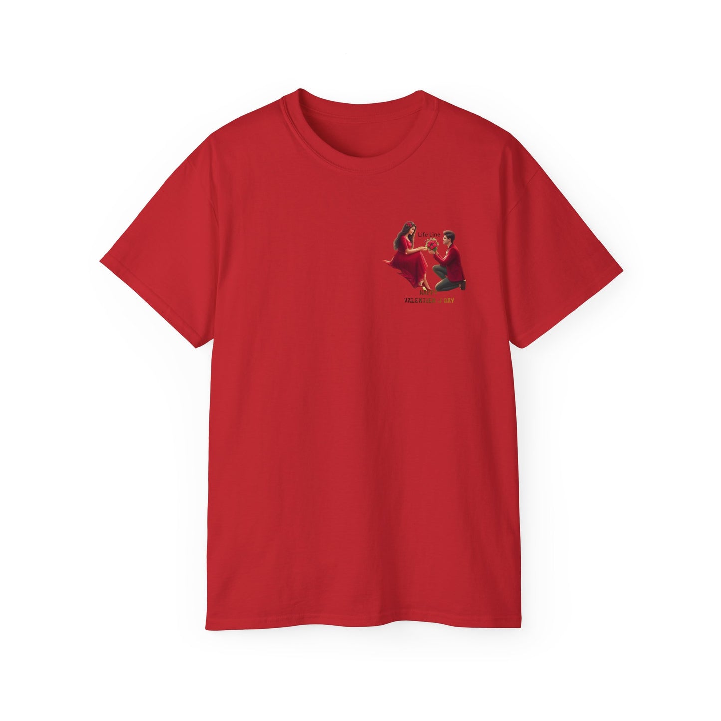 Wedding Couple Graphic Tee — Romantic Proposal & Bride-Groom Silhouette Shirt