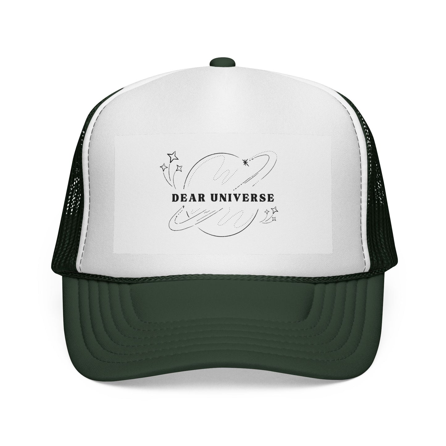 Dear Universe Trucker Hat — Cosmic Script Mesh Cap