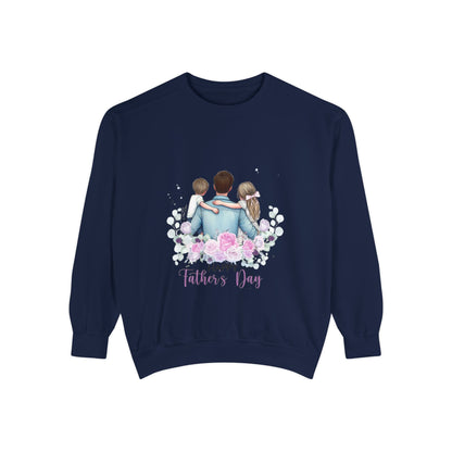 Father and Kids Floral Crewneck Sweatshirt — "Happy Father’s Day" Gift