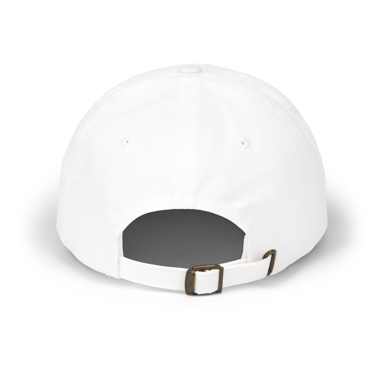 Endless Yellow Wave Dad Cap — Minimal White Baseball Hat