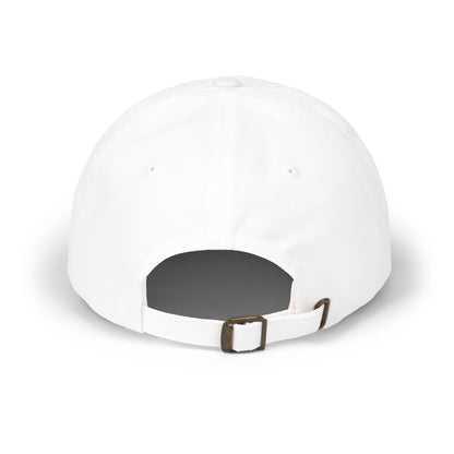 Endless Yellow Wave Dad Cap — Minimal White Baseball Hat