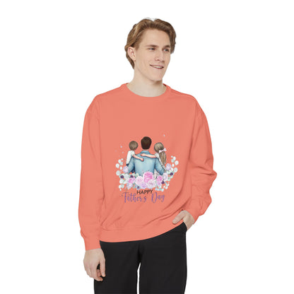 Father and Kids Floral Crewneck Sweatshirt — "Happy Father’s Day" Gift