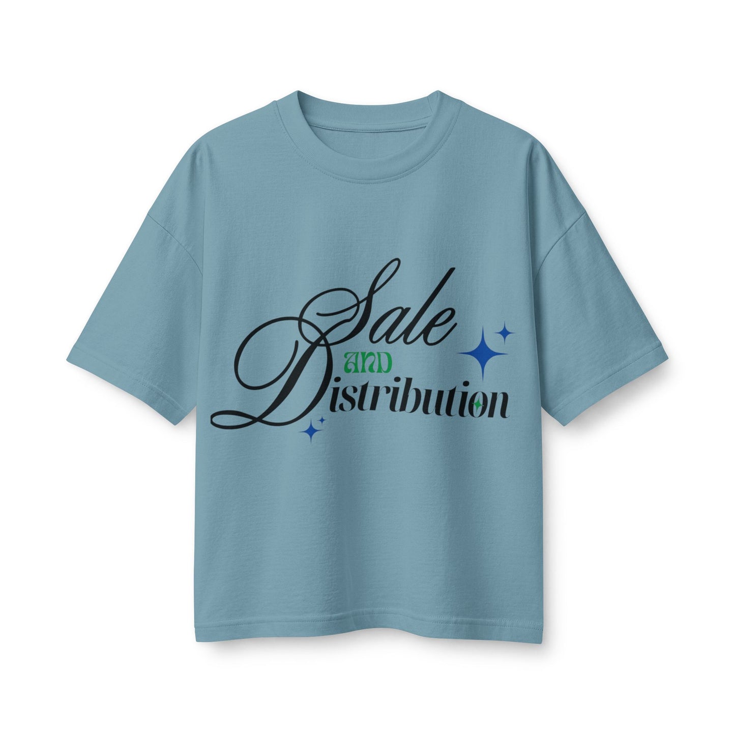 Graphic Tee — “Sale and Distribution” Script Logo Women’s T-Shirt