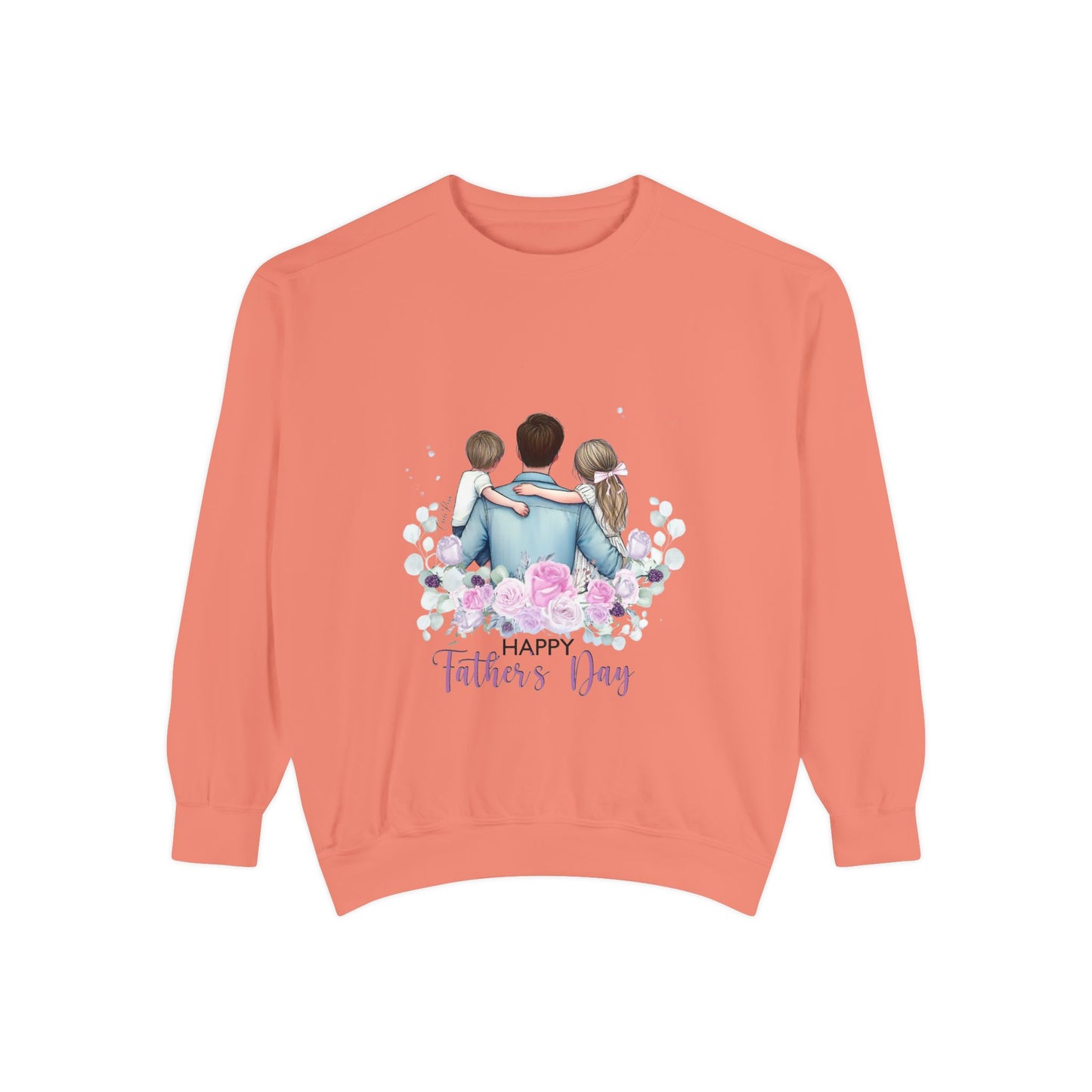 Father and Kids Floral Crewneck Sweatshirt — "Happy Father’s Day" Gift