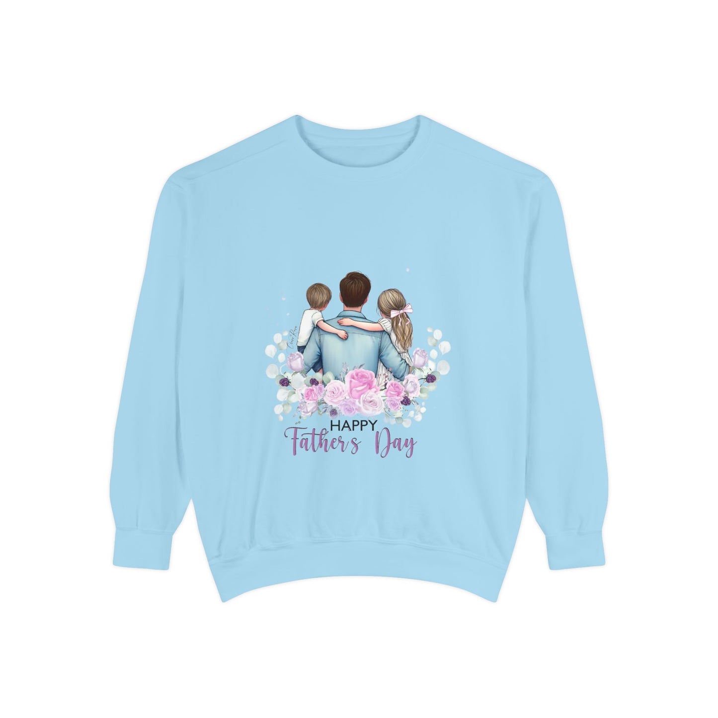 Father and Kids Floral Crewneck Sweatshirt — "Happy Father’s Day" Gift
