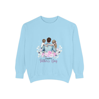 Father and Kids Floral Crewneck Sweatshirt — "Happy Father’s Day" Gift
