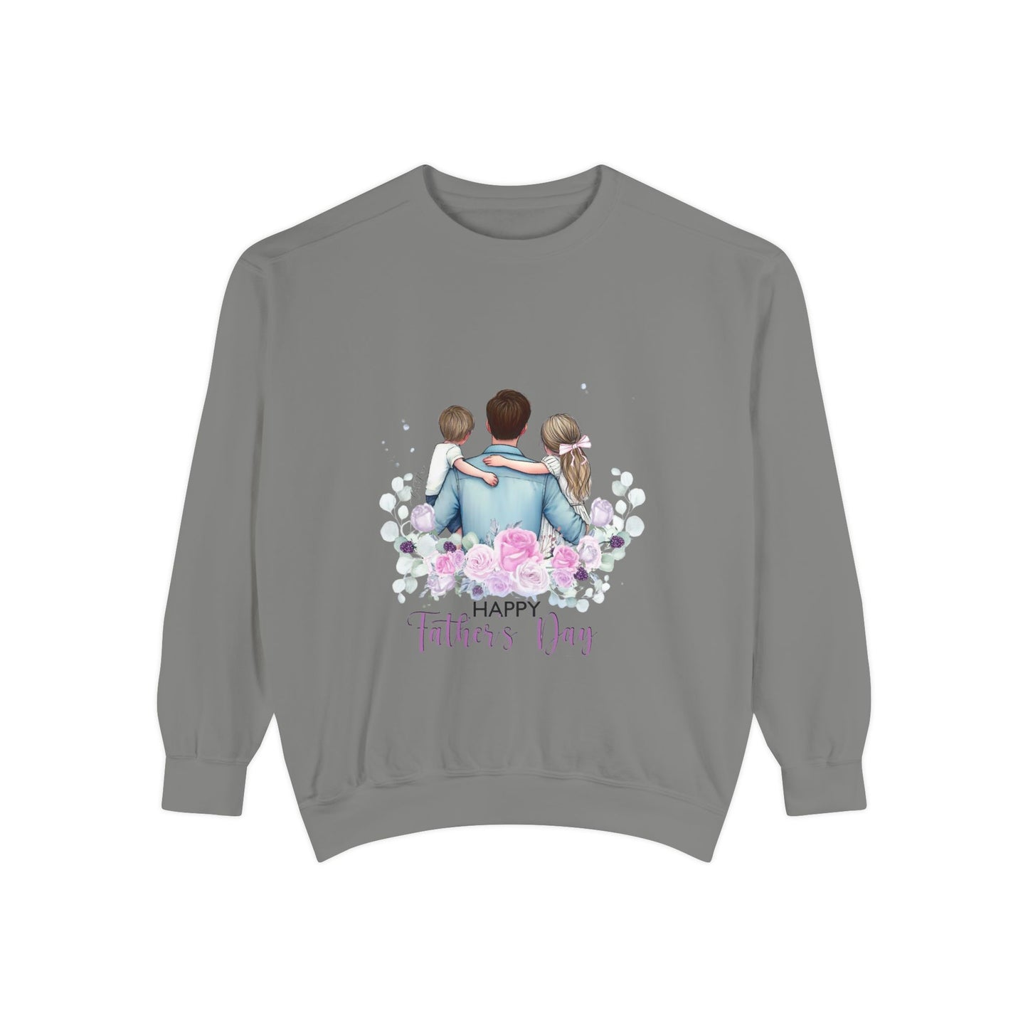 Father and Kids Floral Crewneck Sweatshirt — "Happy Father’s Day" Gift
