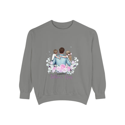 Father and Kids Floral Crewneck Sweatshirt — "Happy Father’s Day" Gift