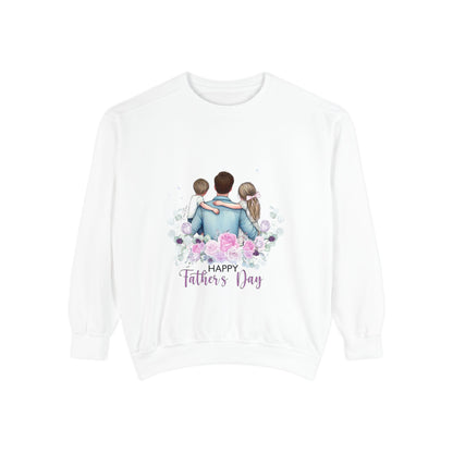 Father and Kids Floral Crewneck Sweatshirt — "Happy Father’s Day" Gift