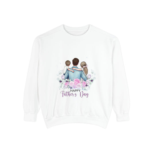 Father and Kids Floral Crewneck Sweatshirt — "Happy Father’s Day" Gift