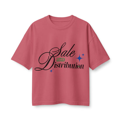 Graphic Tee — “Sale and Distribution” Script Logo Women’s T-Shirt