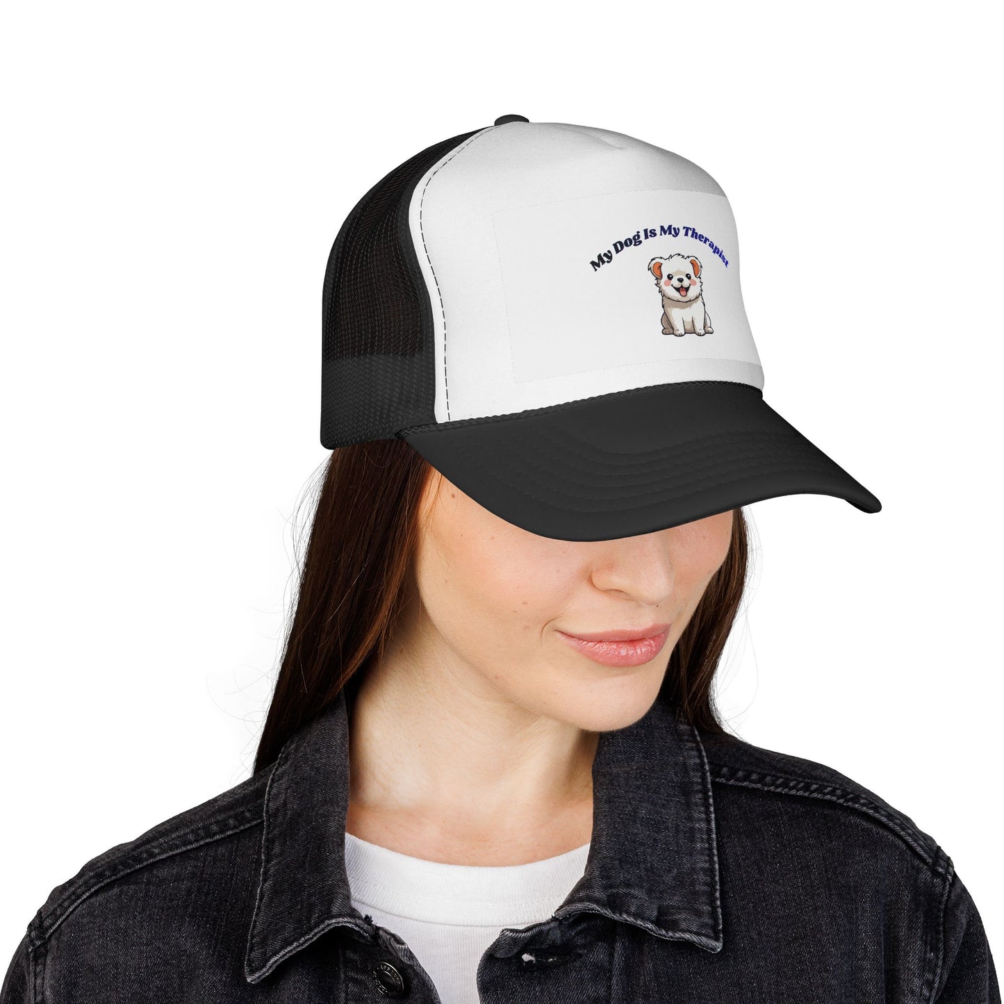 Therapy Dog Trucker Cap — "My Dog Is My Therapist" Cute Pet Lover Hat