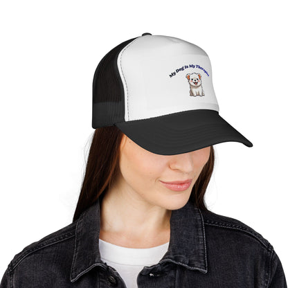Therapy Dog Trucker Cap — "My Dog Is My Therapist" Cute Pet Lover Hat