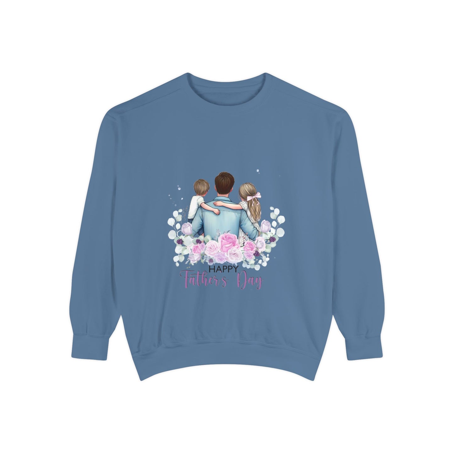 Father and Kids Floral Crewneck Sweatshirt — "Happy Father’s Day" Gift