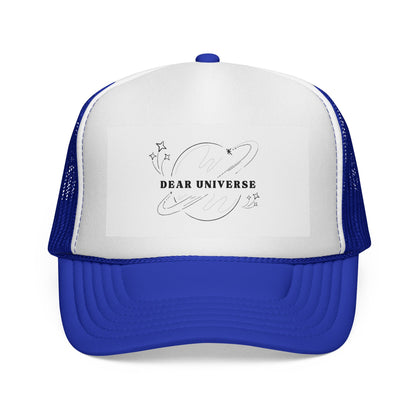 Dear Universe Trucker Hat — Cosmic Script Mesh Cap