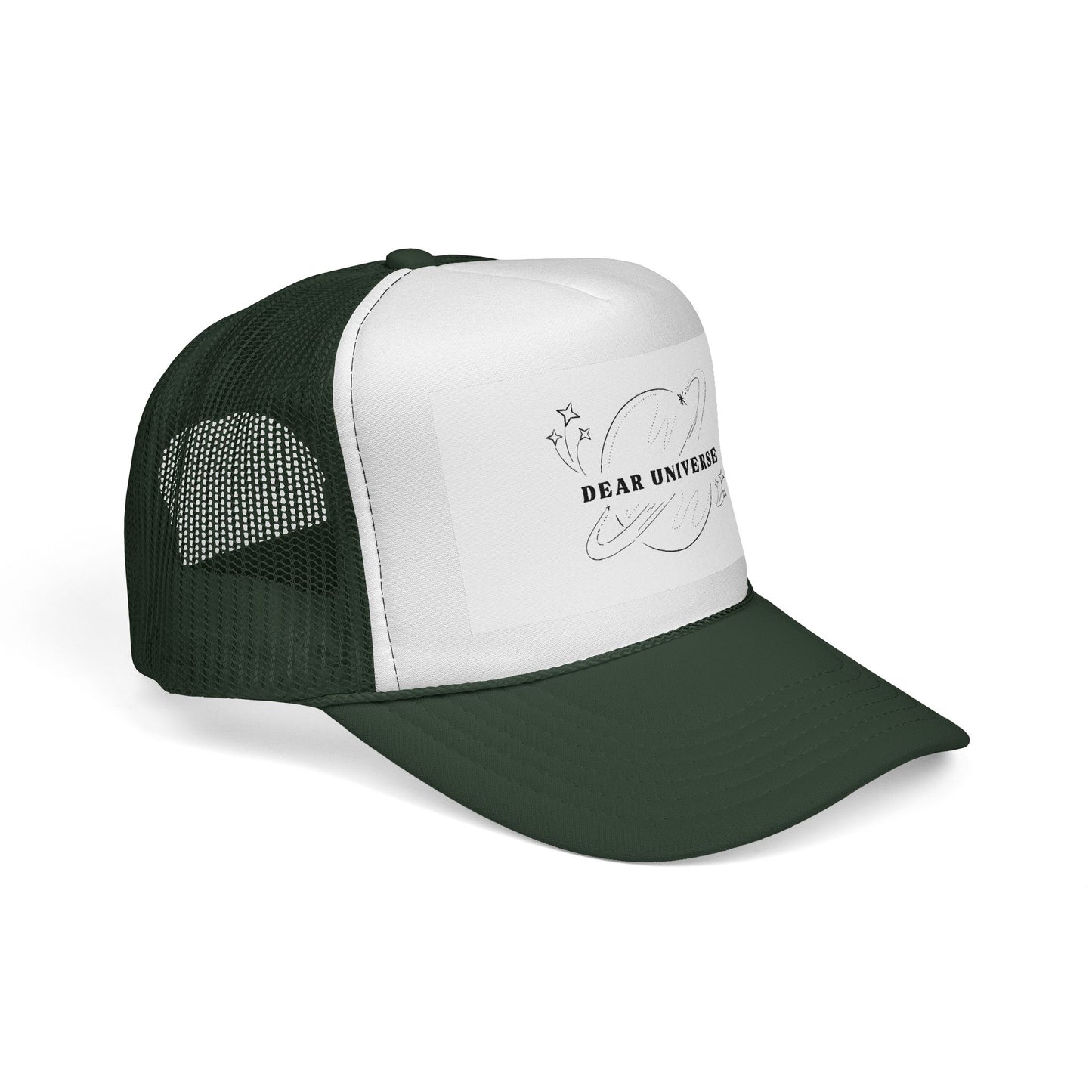 Dear Universe Trucker Hat — Cosmic Script Mesh Cap