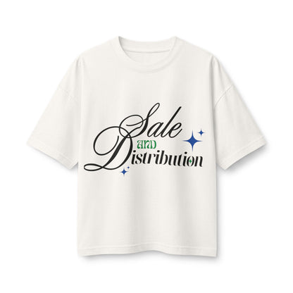 Graphic Tee — “Sale and Distribution” Script Logo Women’s T-Shirt