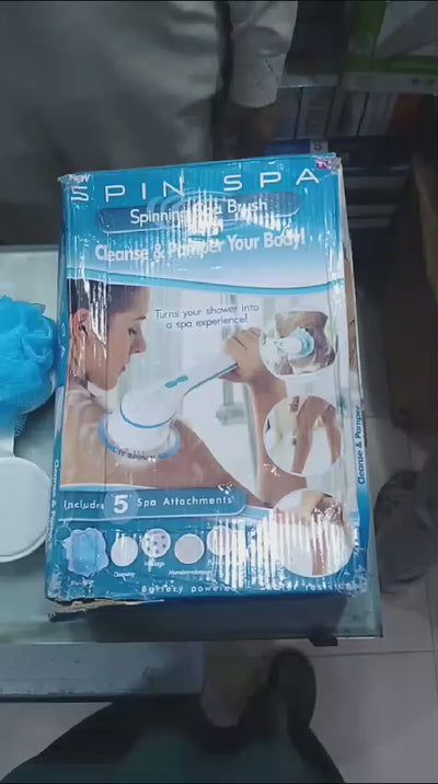 Bathing Spinning Brush With Mesh Sponge Stone 5 Spa Attachment